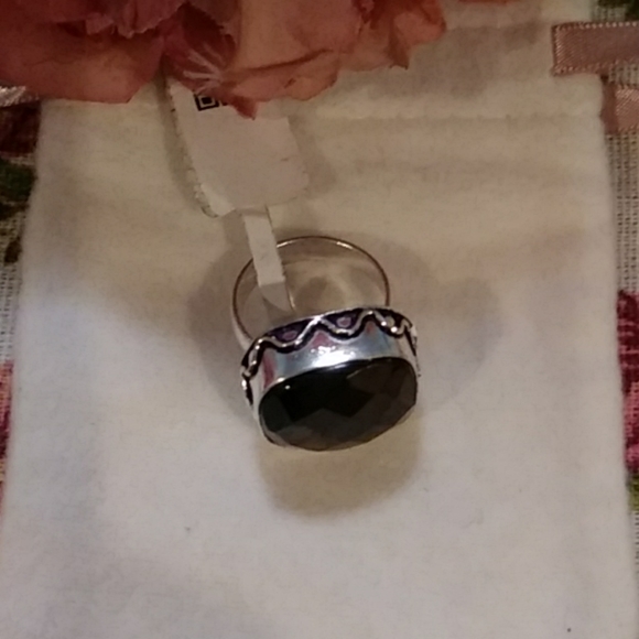 SS 20Ct Genuine Smokey Quartz Ring - Picture 2 of 7